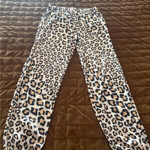 Victoria Secret Leopard Print satin pajama bottom, sz S